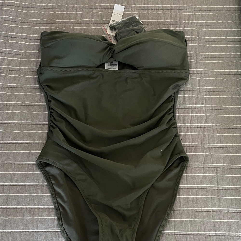 J. Crew Olive Green Swimsuit